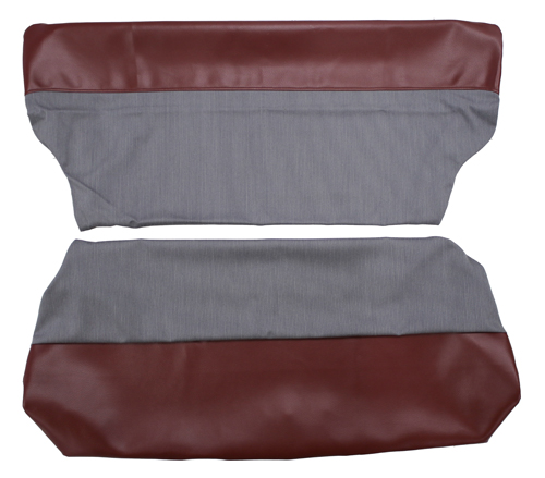 Cover Rear seat 445 1957 maroon/grey in the group Volvo / PV/Duett / Interior / Upholstery 445 / Upholstery 445 code 202-137 1957-58 at VP Autoparts Inc. (95707-97)