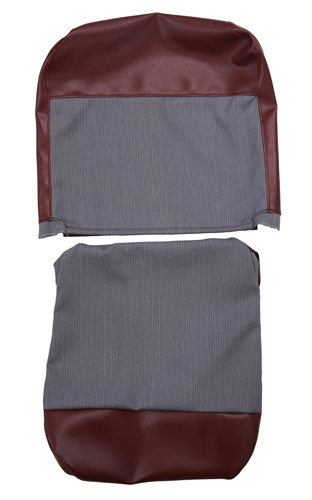 Cover Front seat 445 53-57 maroon/grey in the group Volvo / PV/Duett / Interior / Upholstery 445 / Upholstery 445 code 202-137 1957-58 at VP Autoparts Inc. (95709-10)