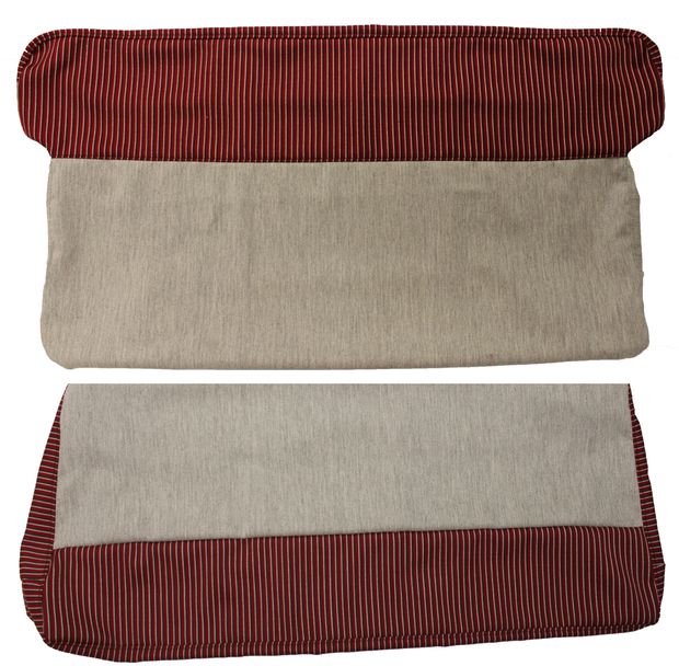 Cover Rear seat 444 51-55 red/grey in the group Volvo / PV/Duett / Interior / Upholstery 444 / Upholstery 444 Code 107-  1955 at VP Autoparts Inc. (95720-36)