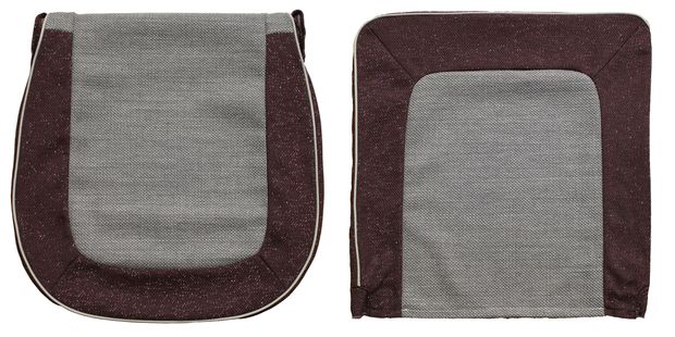 Cover Front seat 444KS-LS 56-57 red/grey in the group Volvo / PV/Duett / Interior / Upholstery 444 / Upholstery 444 code 2-113 1957 at VP Autoparts Inc. (96914-15)