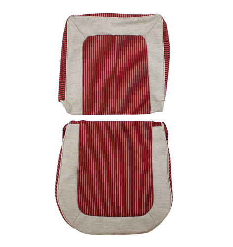 Cover Front seat 445 56-57 red/grey in the group Volvo / PV/Duett / Interior / Upholstery 445 / Upholstery 445 code 116- 1956-57 at VP Autoparts Inc. (97092-93)