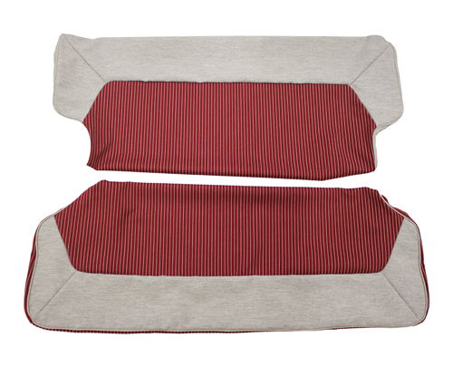 Cover Rear seat 445 56-57 red/grey in the group Volvo / PV/Duett / Interior / Upholstery 445 / Upholstery 445 code 116- 1956-57 at VP Autoparts Inc. (97094-95)