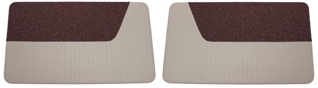 Door panels 444S-LS 56-57 red/grey in the group Volvo / PV/Duett / Interior / Upholstery 444 / Upholstery 444 code 2-113 1957 at VP Autoparts Inc. (97435-36)