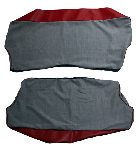 Cover Rear seat 544A 58-60 red/grey Alt. in the group Volvo / PV/Duett / Interior / Upholstery 544 / Upholstery 544 code 21-140 1958-60 at VP Autoparts Inc. (98140-41)