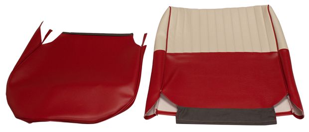 Cover Front seat 120 4d 59-60 US red/bei in the group Volvo / Amazon/122 / Interior / Upholstery 120/130 / Upholstery Amazon/122 code 17-115 1959-60 at VP Autoparts Inc. (98581-82)