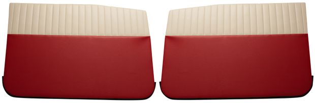 Door panel 120 4d 58-60 US red/beige LHF in the group Volvo / Amazon/122 / Interior / Upholstery 120/130 / Upholstery Amazon Code 17-115 1959-60 at VP Autoparts Inc. (98585-86)