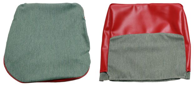 Cover Front seat Duett 58-62 red/grey in the group Volvo / PV/Duett / Interior / Upholstery 210 / Upholstery 210 code 219-174 1960-62 at VP Autoparts Inc. (98698-99)
