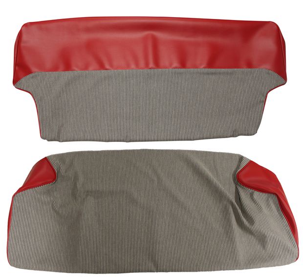 Cover Rear seat  Duett 58-62 red/grey in the group Volvo / PV/Duett / Interior / Upholstery 210 / Upholstery 210 code 219-174 1960-62 at VP Autoparts Inc. (98702-39)