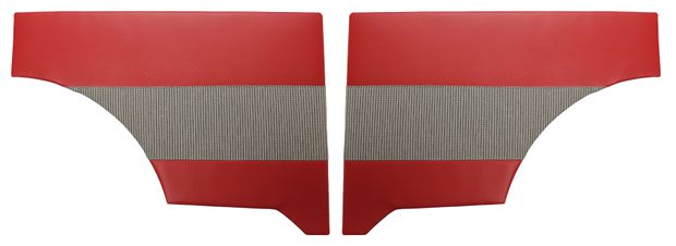 Panel Rear side Duett 58-62 red/greywh in the group Volvo / PV/Duett / Interior / Upholstery 210 / Upholstery 210 code 219-174 1960-62 at VP Autoparts Inc. (98708-09)