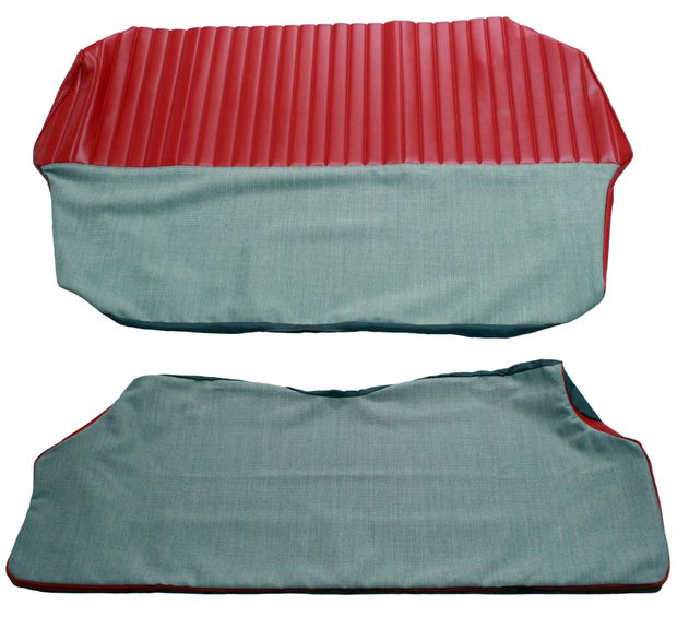 Cover Rear seat 544 58-60 red/grey Alt.2 in the group Volvo / PV/Duett / Interior / Upholstery 544 / Upholstery 544 code 23-142 1958-60 at VP Autoparts Inc. (98783-84)