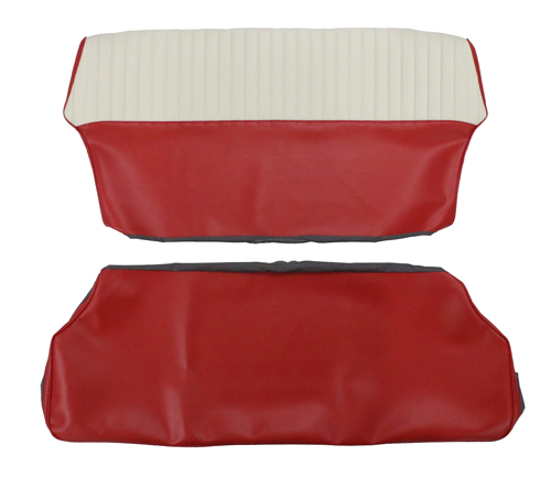 Cover Rear seat 544 58-60 red/beige Alt. in the group Volvo / PV/Duett / Interior / Upholstery 544 / Upholstery 544 code 25-144 1958-60 at VP Autoparts Inc. (98787-88)