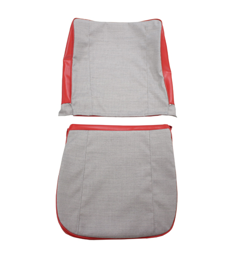 Cover Front seat 544B Favorit 60-61 red in the group Volvo / PV/Duett / Interior / Upholstery 544 / Upholstery 544 code 28-166 red/gray 1960-61 at VP Autoparts Inc. (98816-17)