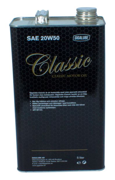 Oil SAE20W-50 Mineral Classic 5 liter in the group Volvo / 240/260 / Miscellaneous / Wax/glue /fluids / Oil 240/260 at VP Autoparts Inc. (G2050-5)