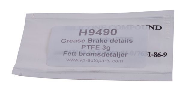 Grease Brake details PTFE 3g in the group Volvo / 140/164 / Brake system / Master brake cylinder/brake line / Hydraulic brake lines 140 B20A/B 71-74 at VP Autoparts Inc. (H9490)