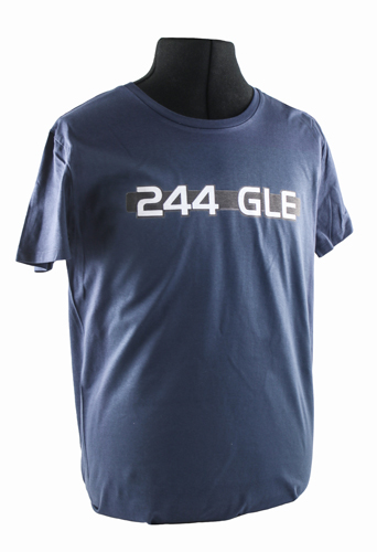 T-shirt blue 244 GLE emblem in the group Accessories / T-shirts / T-shirts 240/260 at VP Autoparts Inc. (VP-TSBL17)