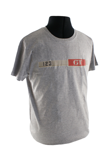 T-Shirt grey 123GT emblem i gruppen Accessories / T-shirts / T-shirts Amazon hos VP Autoparts Inc. (VP-TSGY10)