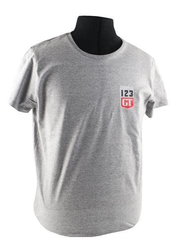 T-shirt grey 123GT emblem i gruppen Accessories / T-shirts / T-shirts Amazon hos VP Autoparts Inc. (VP-TSGY15)