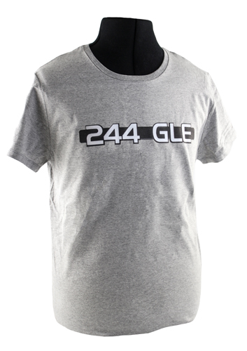 T-shirt grey 244 GLE emblem in the group Accessories / T-shirts / T-shirts 240/260 at VP Autoparts Inc. (VP-TSGY17)