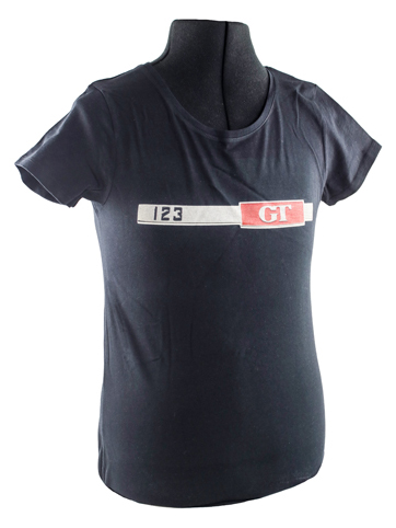 T-Shirt woman black 123GT emblem size L in the group  at VP Autoparts Inc. (VP-TSWBK10-L)