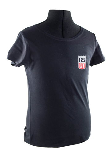 T-shirt woman black 123GT emblem i gruppen Accessories / T-shirts / T-shirts Amazon hos VP Autoparts Inc. (VP-TSWBK15)