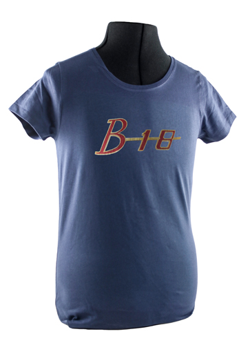 T-shirt woman blue B18 emblem in the group Accessories / T-shirts / T-shirts 140/164 at VP Autoparts Inc. (VP-TSWBL24)