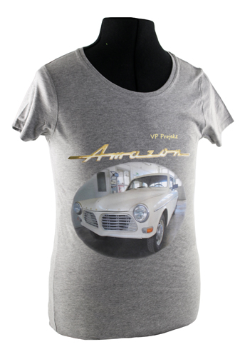 T-Shirt woman grey 122 project car in the group Accessories / T-shirts / T-shirts Amazon/122 at VP Autoparts Inc. (VP-TSWGY12)