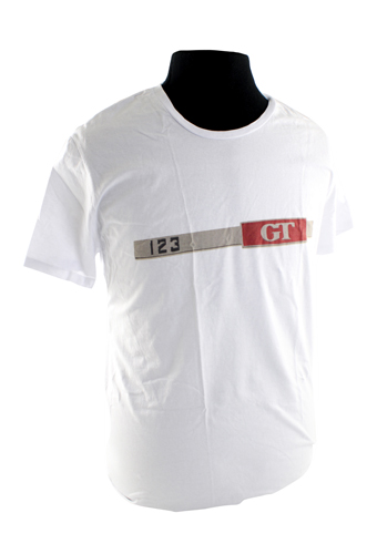 T-Shirt white 123GT emblem i gruppen Accessories / T-shirts / T-shirts Amazon hos VP Autoparts Inc. (VP-TSWT10)
