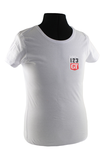 T-shirt woman white 123GT emblem in the group Accessories / T-shirts / T-shirts Amazon/122 at VP Autoparts Inc. (VP-TSWWT15)