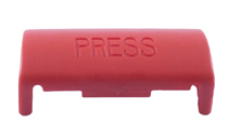 Safety belt button "PRESS"