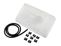 Lens Headlight 240 81-93 RH, glass