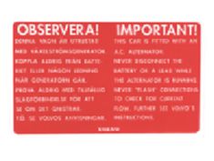 Decal Alternator 123GT red