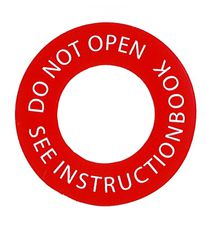 Decal "Do not open..."