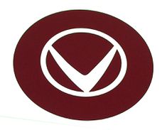 Decal red V hub cap
