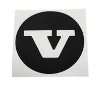 Decal black V hub cap 670437