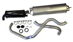 Exhaust system 140/164/240 74-80 rear
