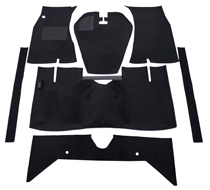 Carpet kit Volvo 122 black 65-70 w. BW35