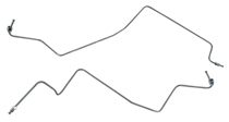 Brake line 122 65 late-68 LHF/RHF