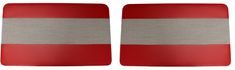 Door panel 544B 60-61 Favorit red/grey