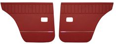 Door panel 122 4d/ Wagon 67-68 red Rear