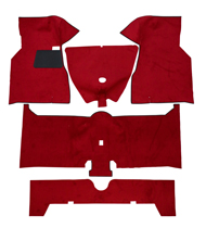 Carpet kit Volvo 140 1972 Red textile