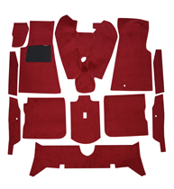 Carpet kit Volvo 164 red, chassis -50000