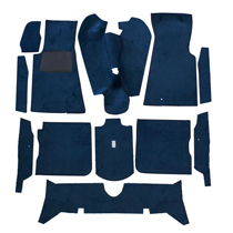 Carpet kit Volvo 164 blue chassis -50000
