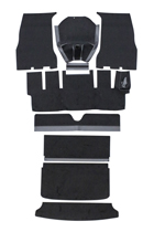 Carpet kit Volvo 1800S black textile RHD
