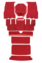 Carpet kit Volvo 1800S red RHD