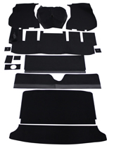 Carpet kit Volvo 1800E -71 black textile