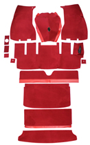 Carpet kit Volvo 1800E -71 red RHD