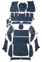 Carpet kit Volvo 1800ES blue/black