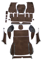 Carpet kit Volvo 1800ES brown/black