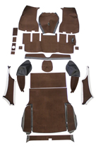 Carpet kit Volvo 1800ES brown/black RHD