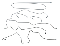 Brake line kit 122 late 65 w/o P/B